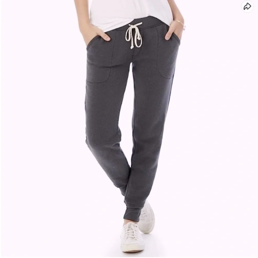 ALTERNATIVE Eco Classic Soft Fleece Sweatpants Eco Black Women's Size M - Picture 1 of 11